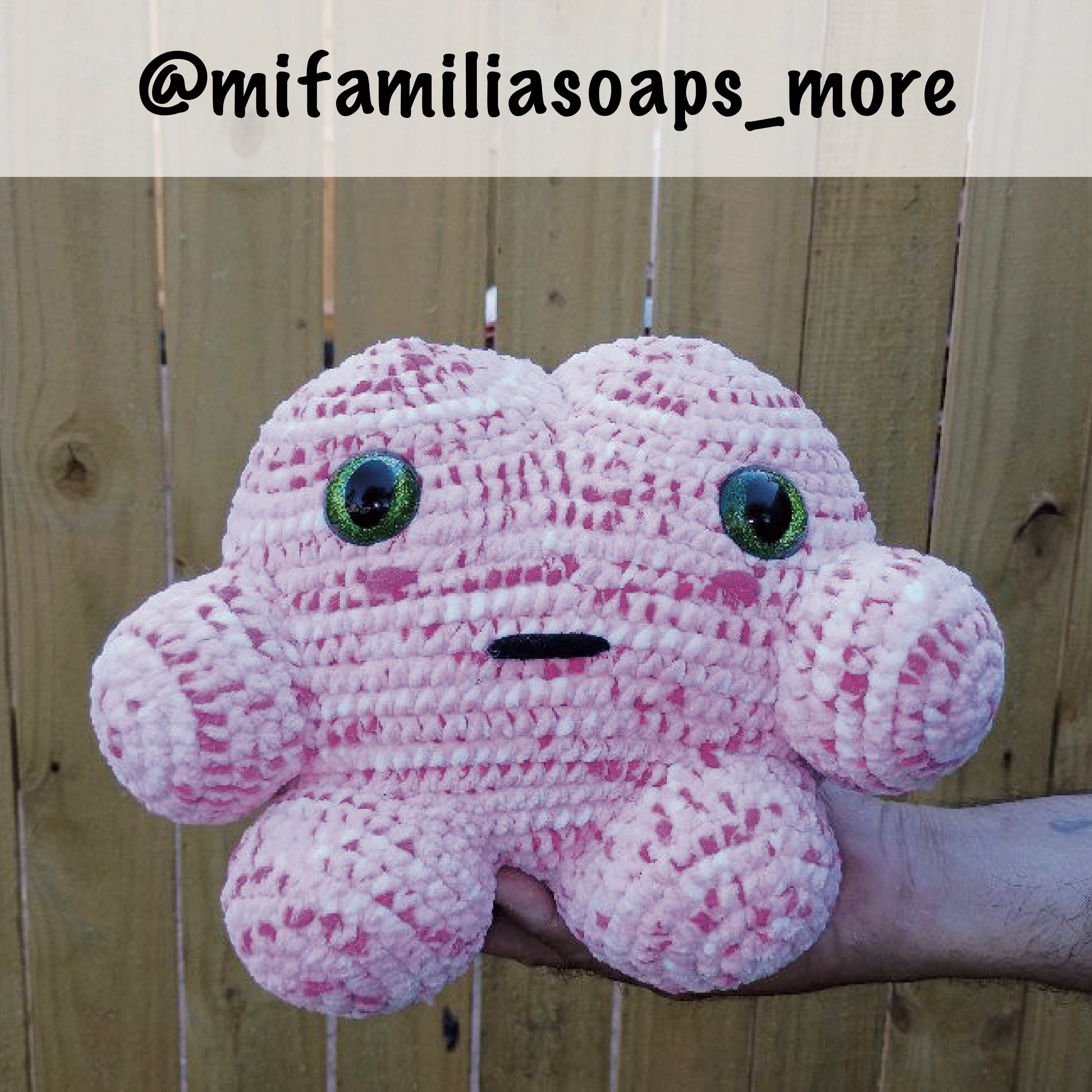 Lilly the Big Pink Frog Pillow • Crochet Pattern Digital PDF Blueprint
