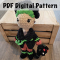 Digital Crochet Pattern of Green Girl Villain - Amigurumi Plush Toy (PDF Download)