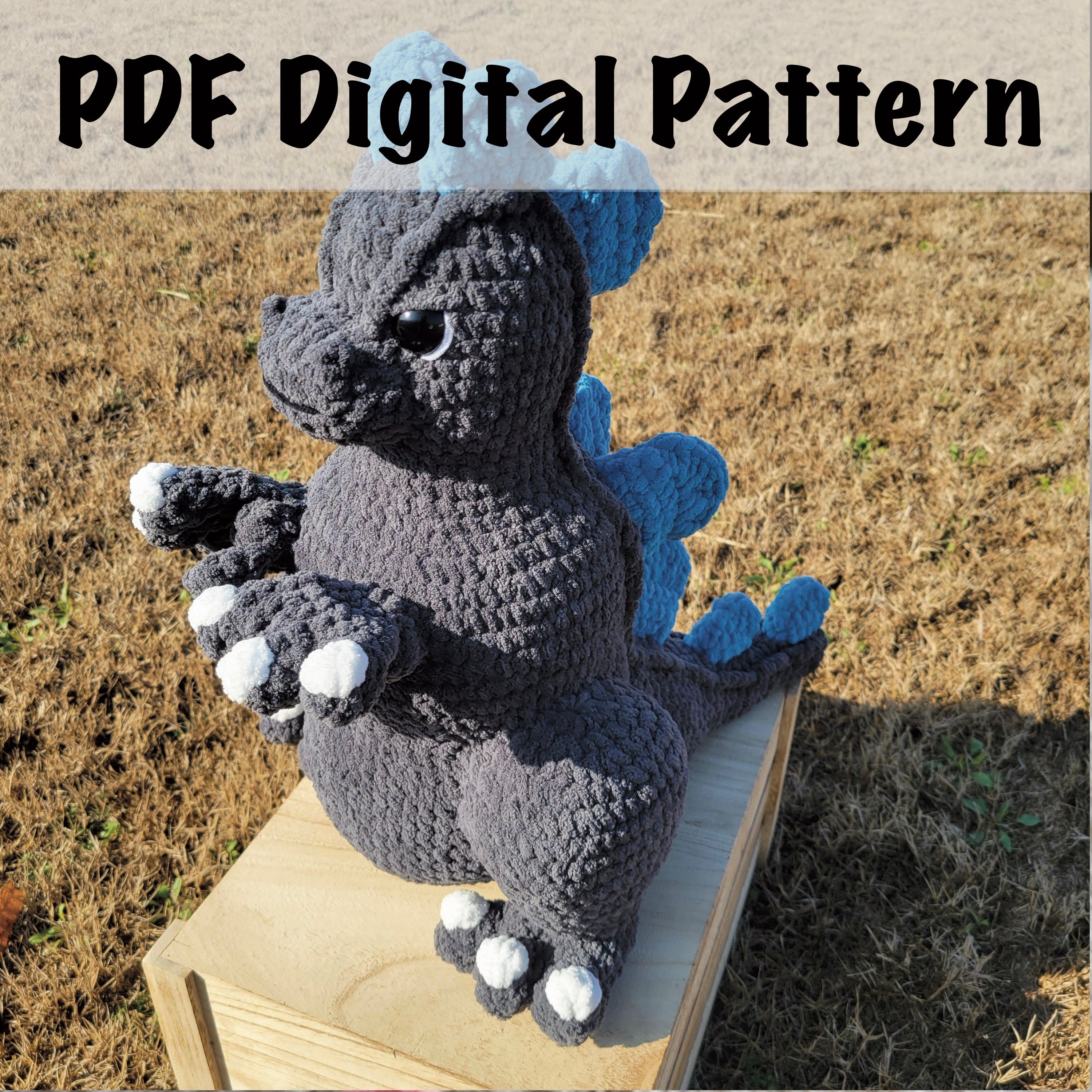 Mighty Dragon Crochet Pattern, Amigurumi Plushie DIY (PDF Download)