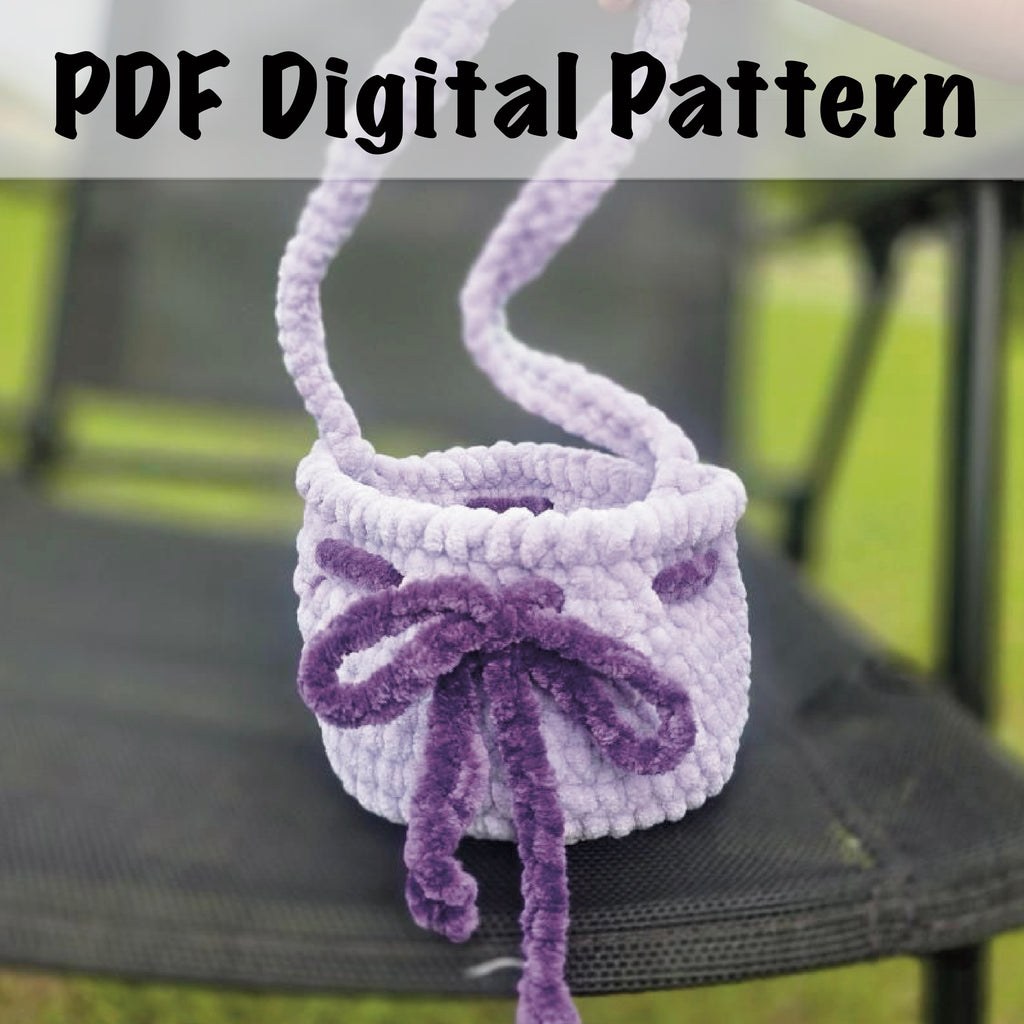 Crochet Basket Pattern: Easy DIY Easter Basket with Bow Design (PDF Digital Download)