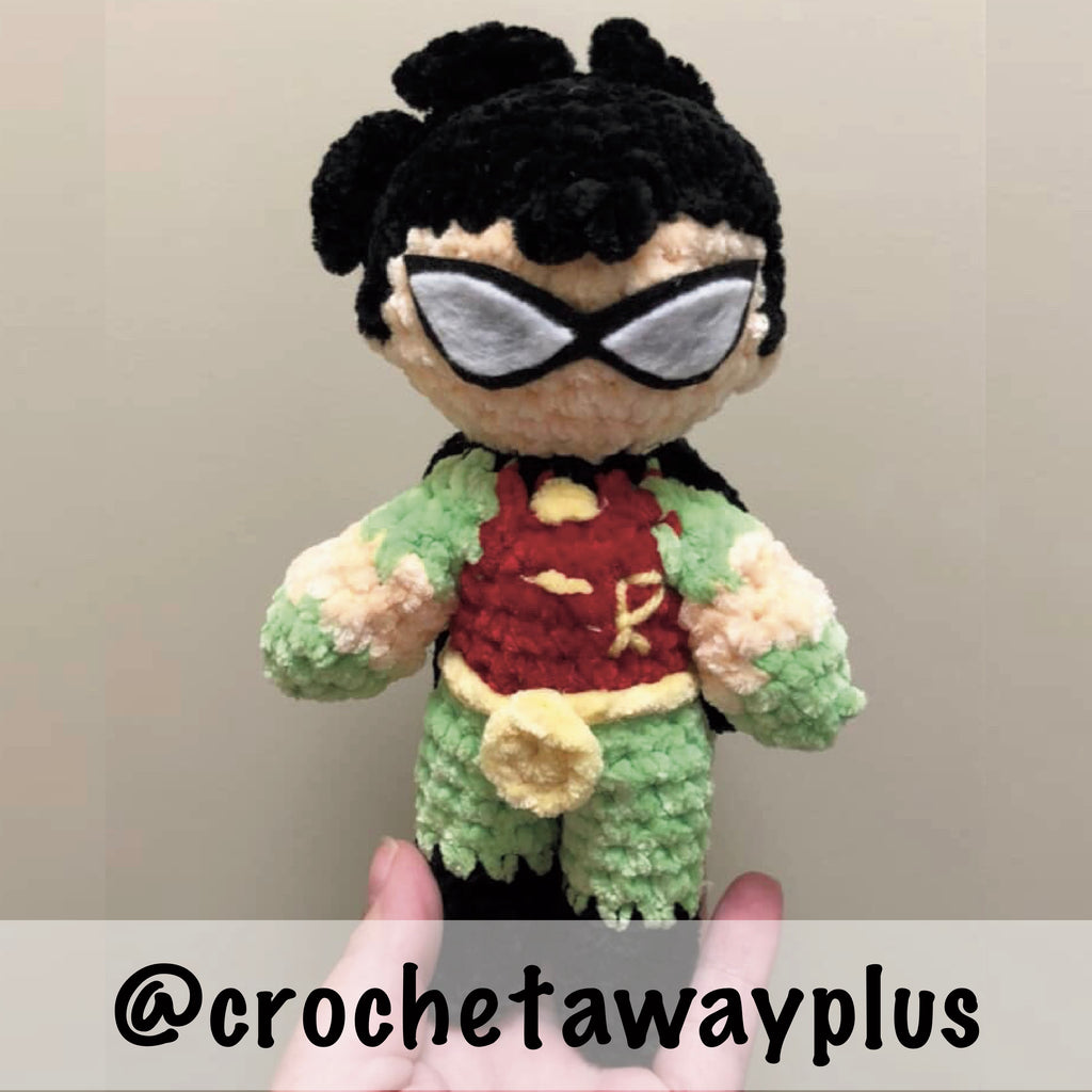 Sidekick Boy Amigurumi Crochet Pattern - Chibi Superhero Plush PDF Download