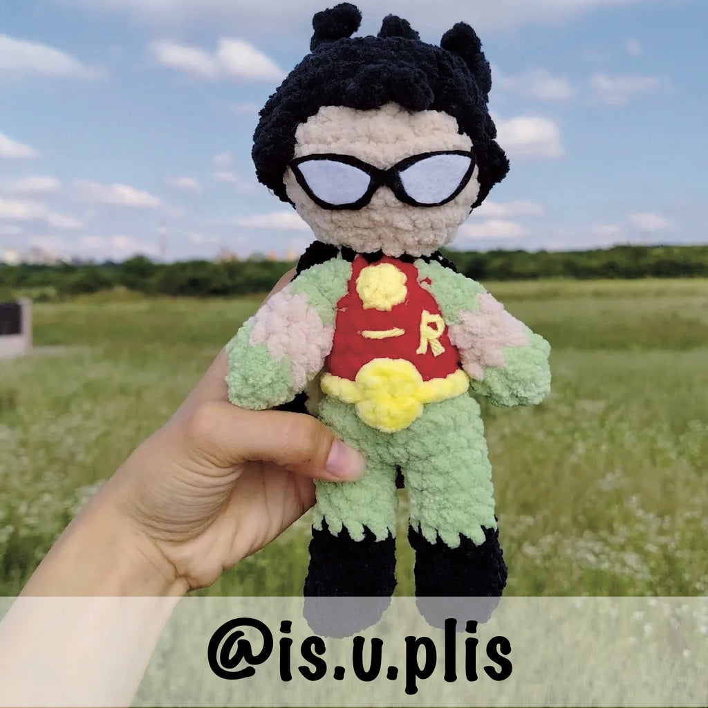 Sidekick Boy Amigurumi Crochet Pattern - Chibi Superhero Plush PDF Download