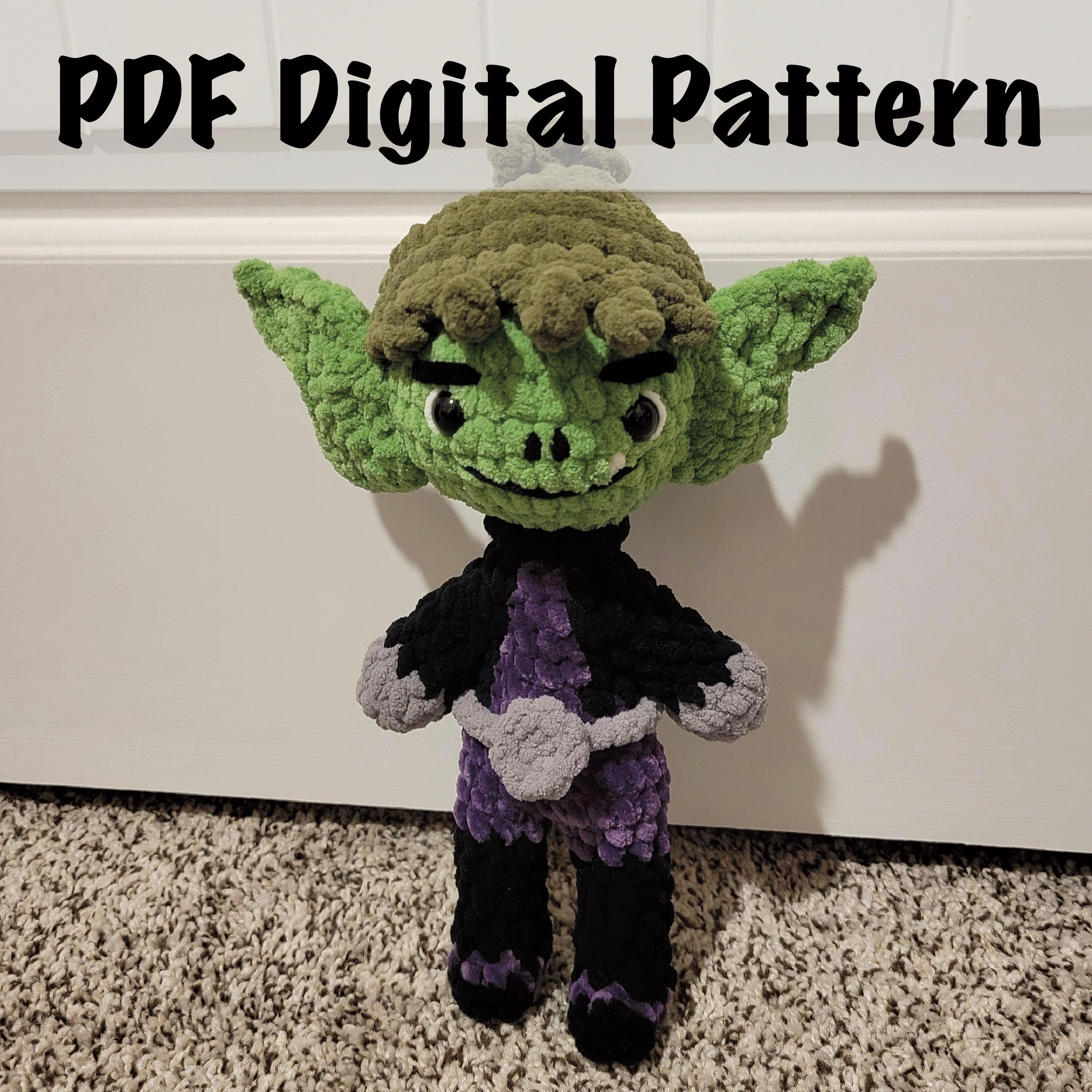 Monster Boy Amigurumi Crochet Pattern - PDF Digital Download