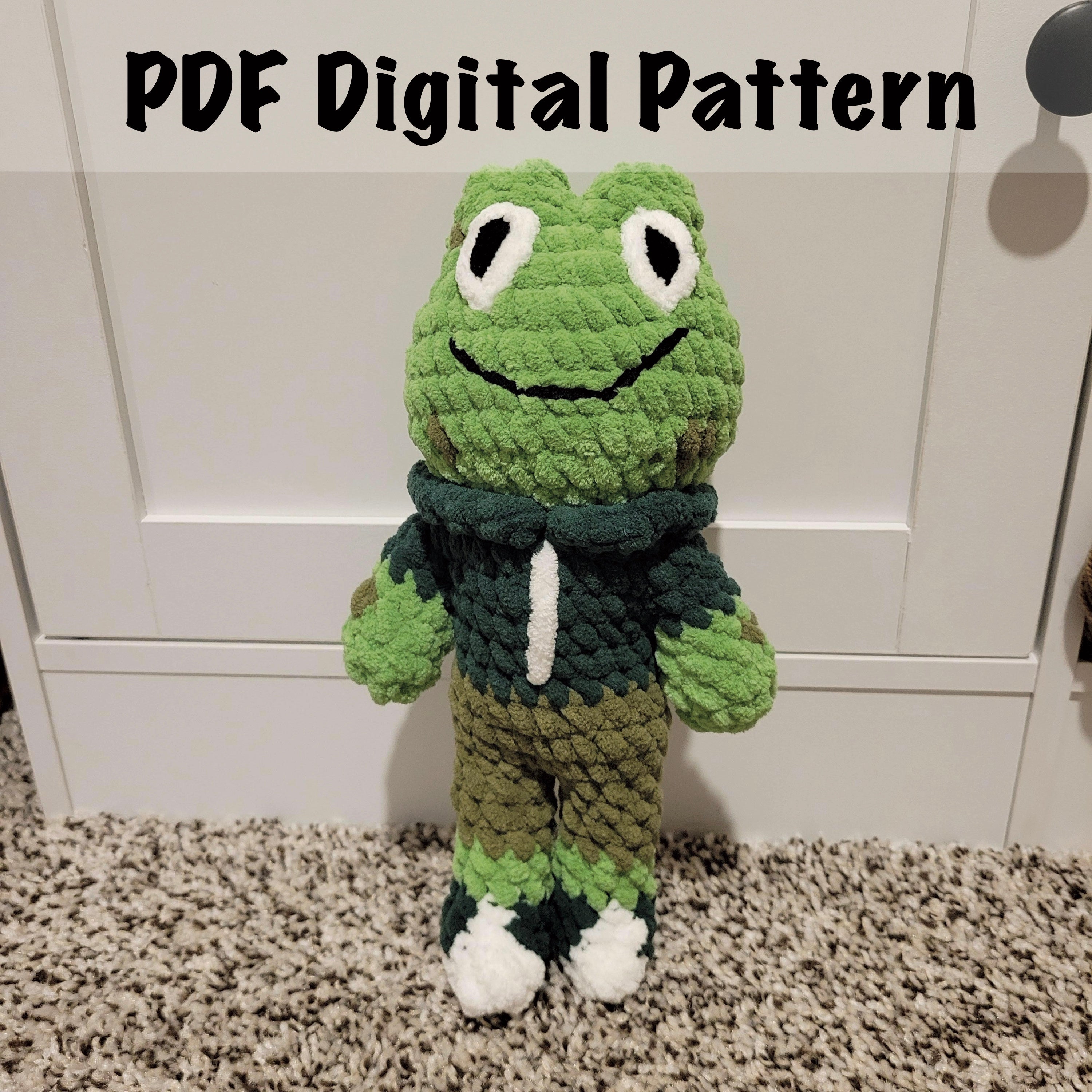 Mr. Froggo PDF Crochet Pattern - Amigurumi Frog – Digital Download
