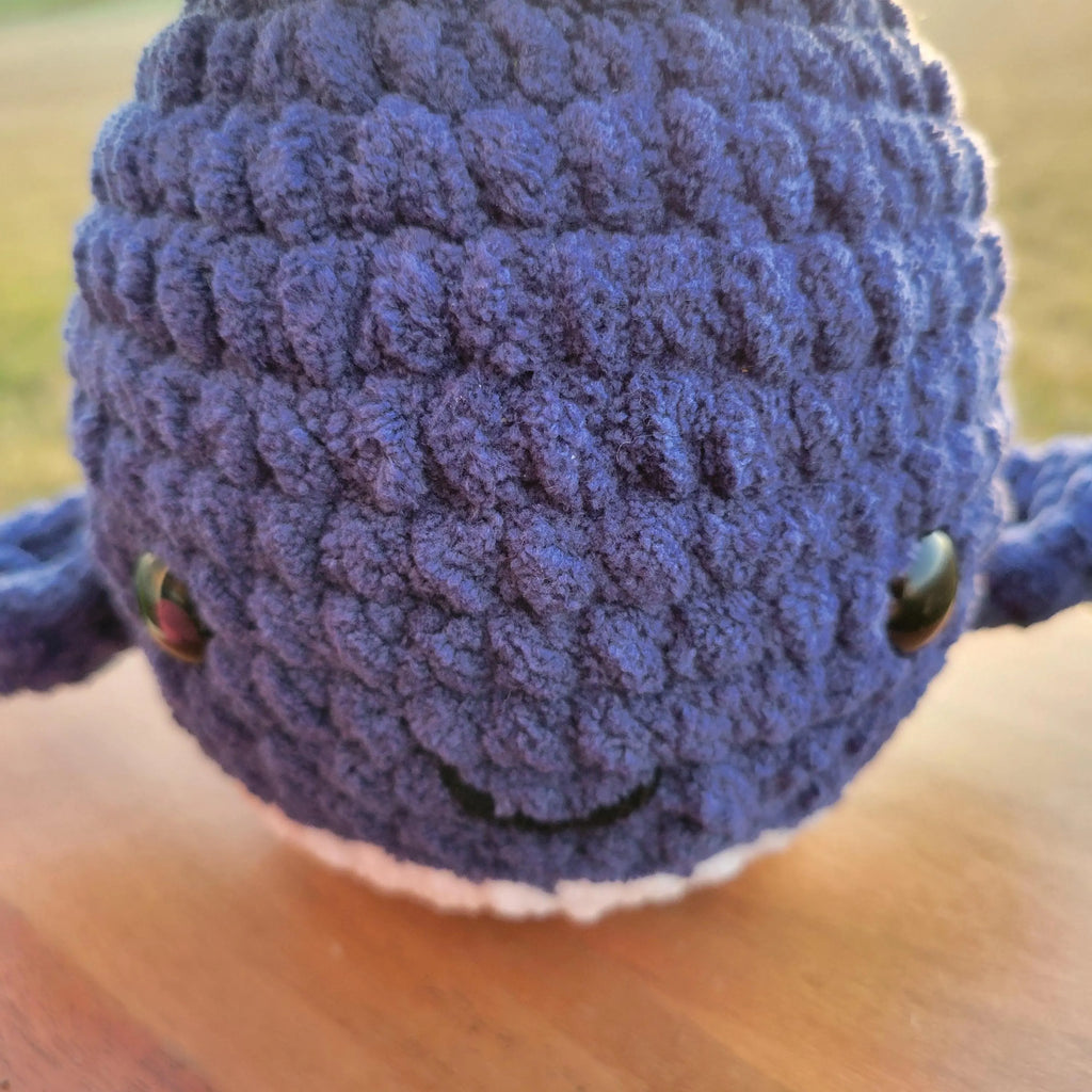 Crochet Fruit Whale Plushy - Amigurumi Toy - Kawaii Sea Animal & Food Plushie
