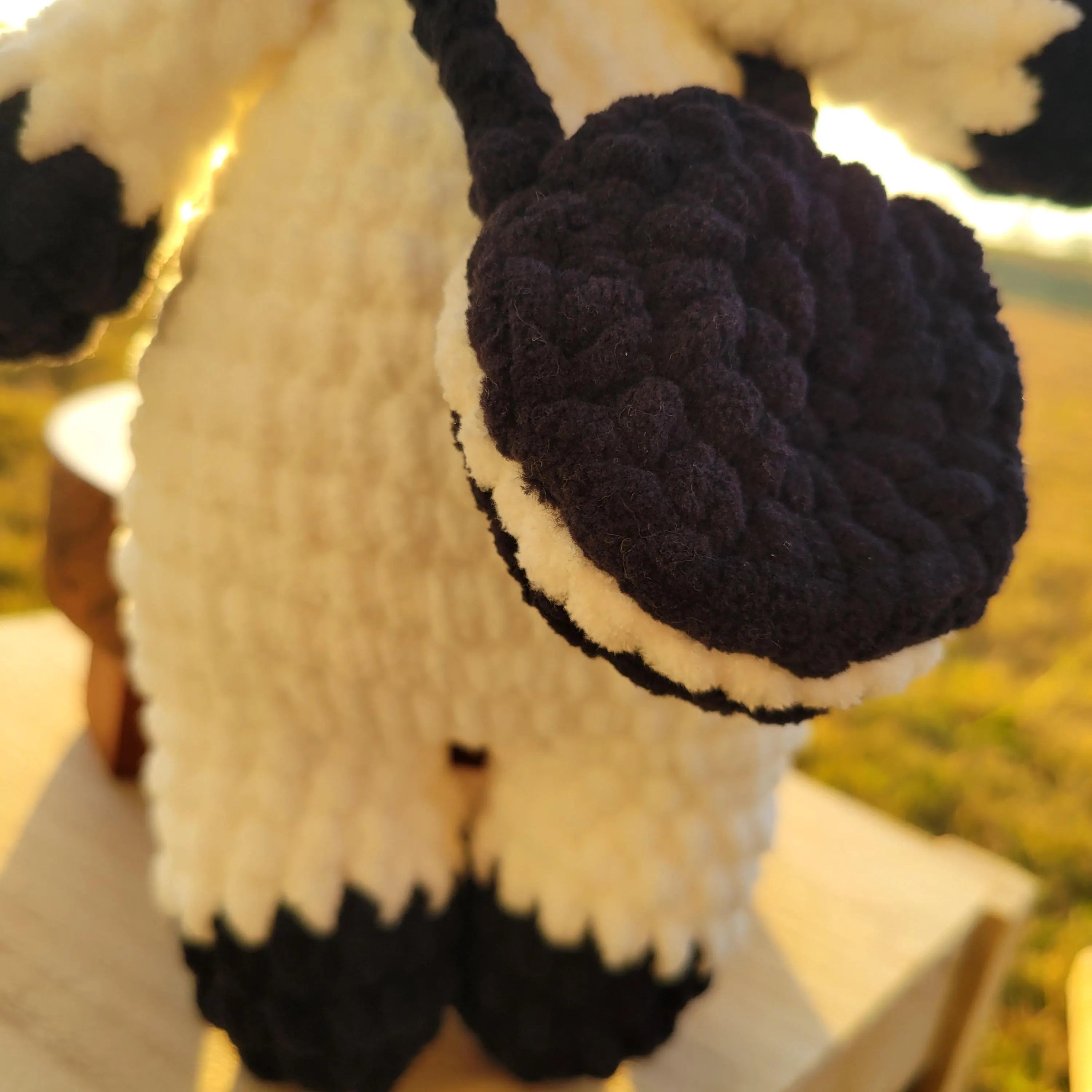Oreo Cow Crochet Plush – Cookies and Cream Amigurumi Stuffed Dairy Animal – Unique Foodie Gift