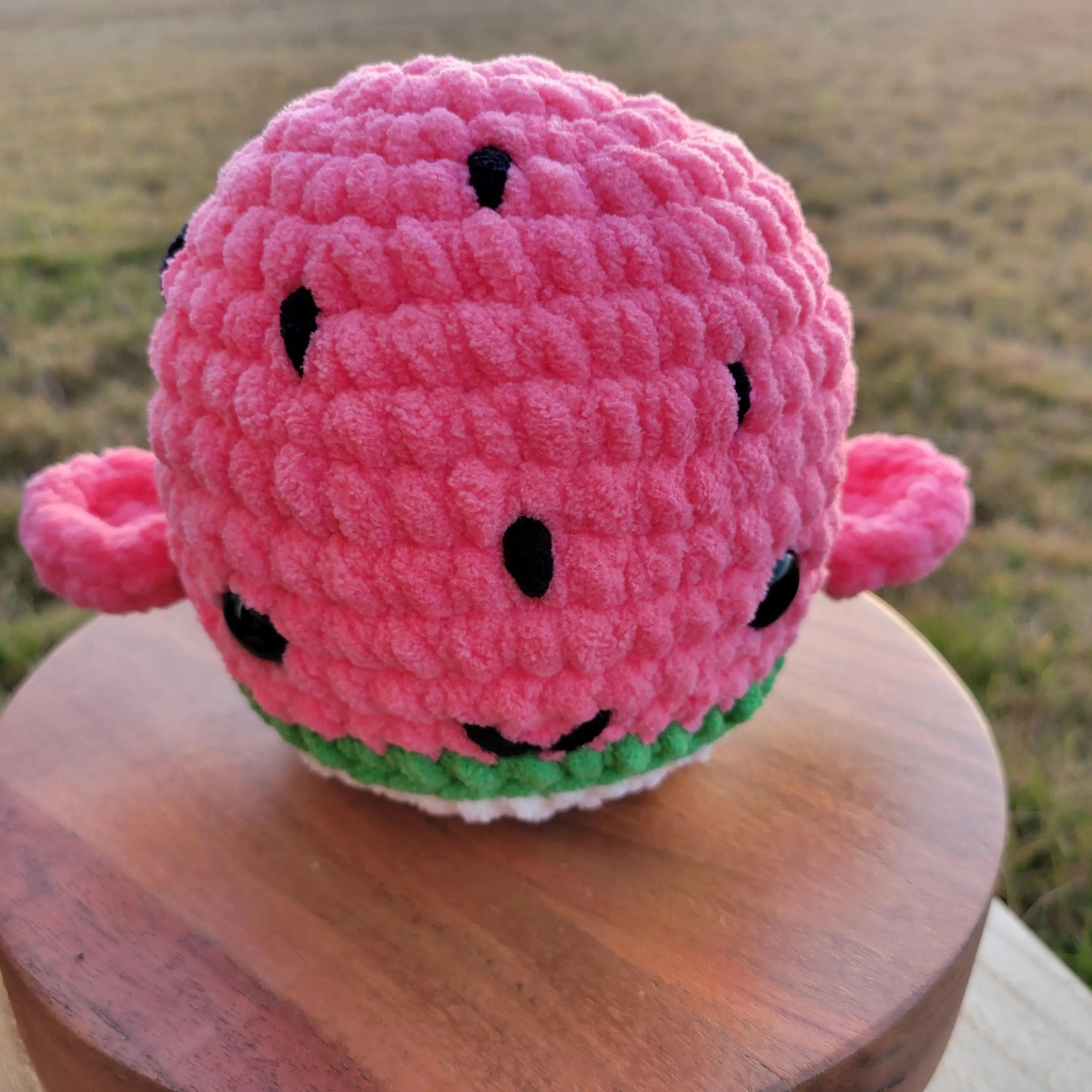 Crochet Fruit Whale Plushy - Amigurumi Toy - Kawaii Sea Animal & Food Plushie