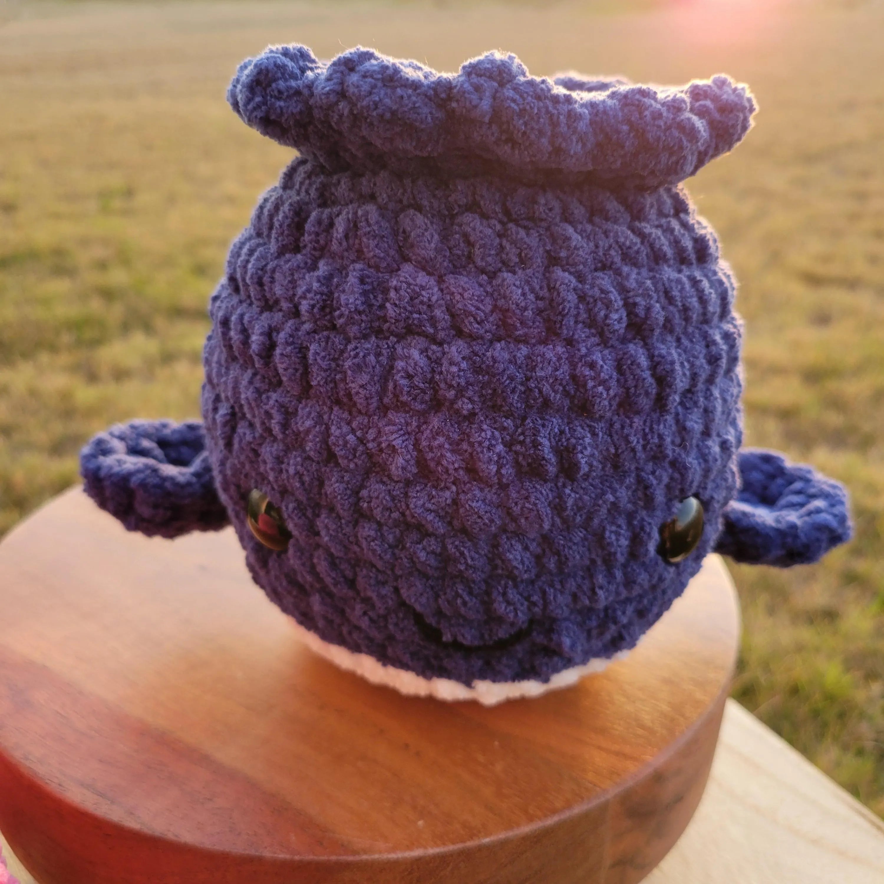 Crochet Fruit Whale Plushy - Amigurumi Toy - Kawaii Sea Animal & Food Plushie