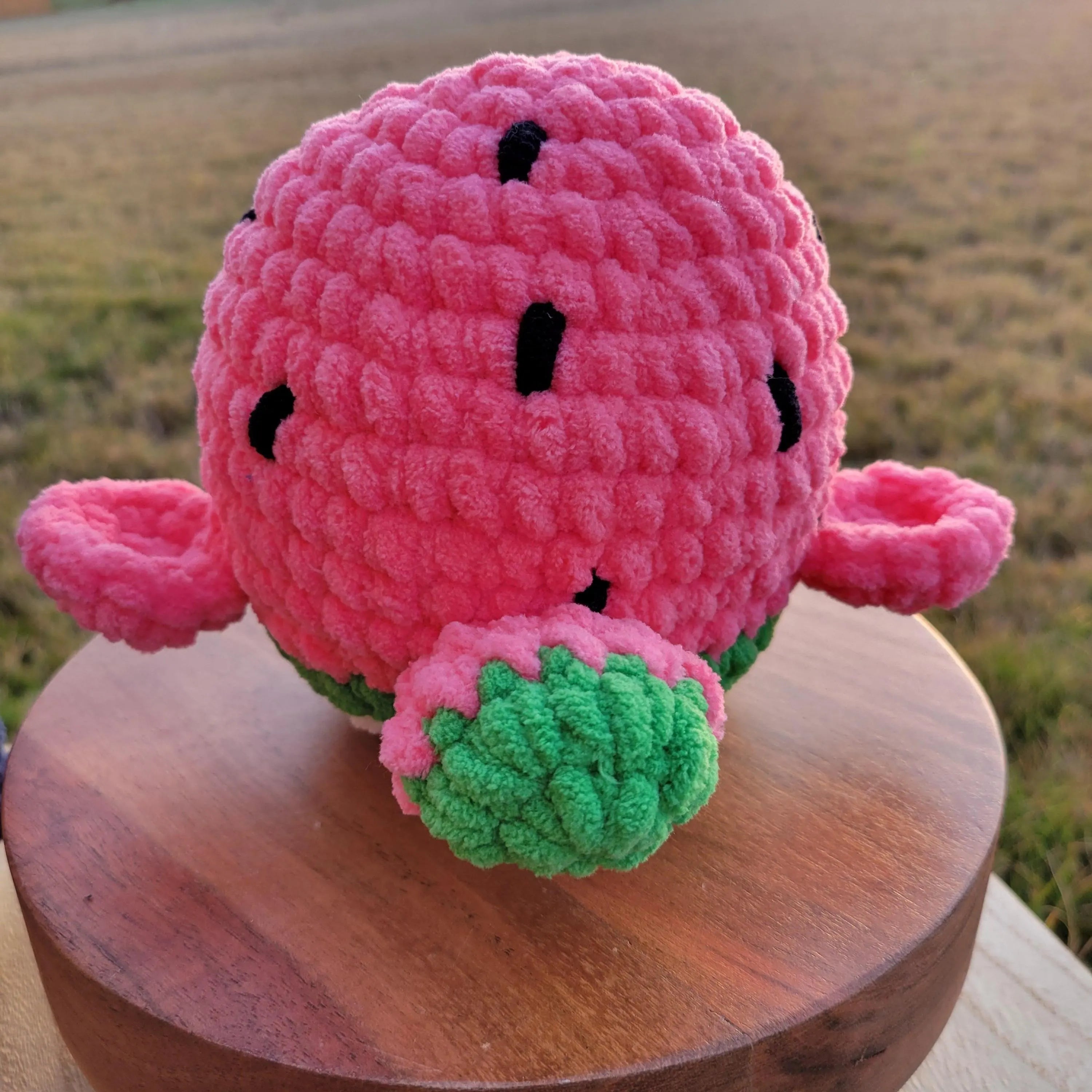 Crochet Fruit Whale Plushy - Amigurumi Toy - Kawaii Sea Animal & Food Plushie