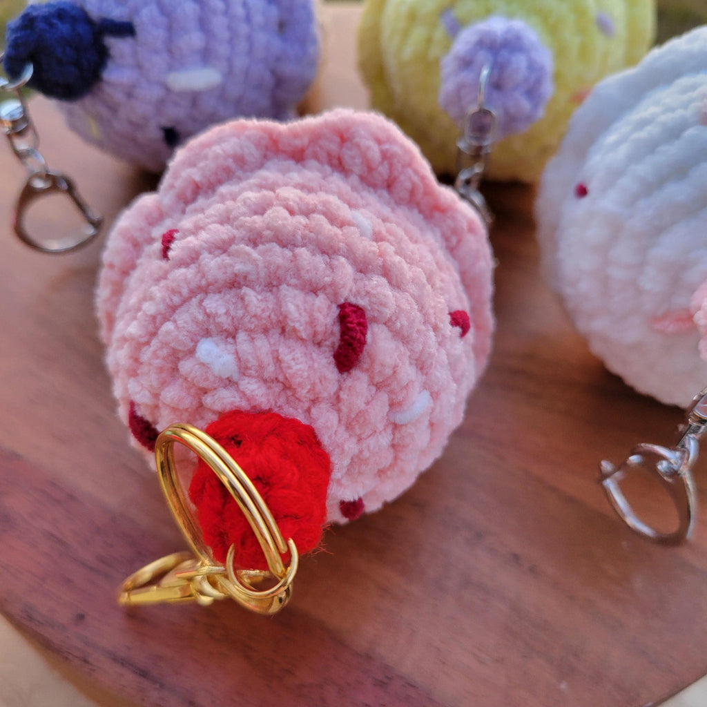 Crochet Ice Cream Keychain - Amigurumi Backpack Accessory - Plushie Charm Gift