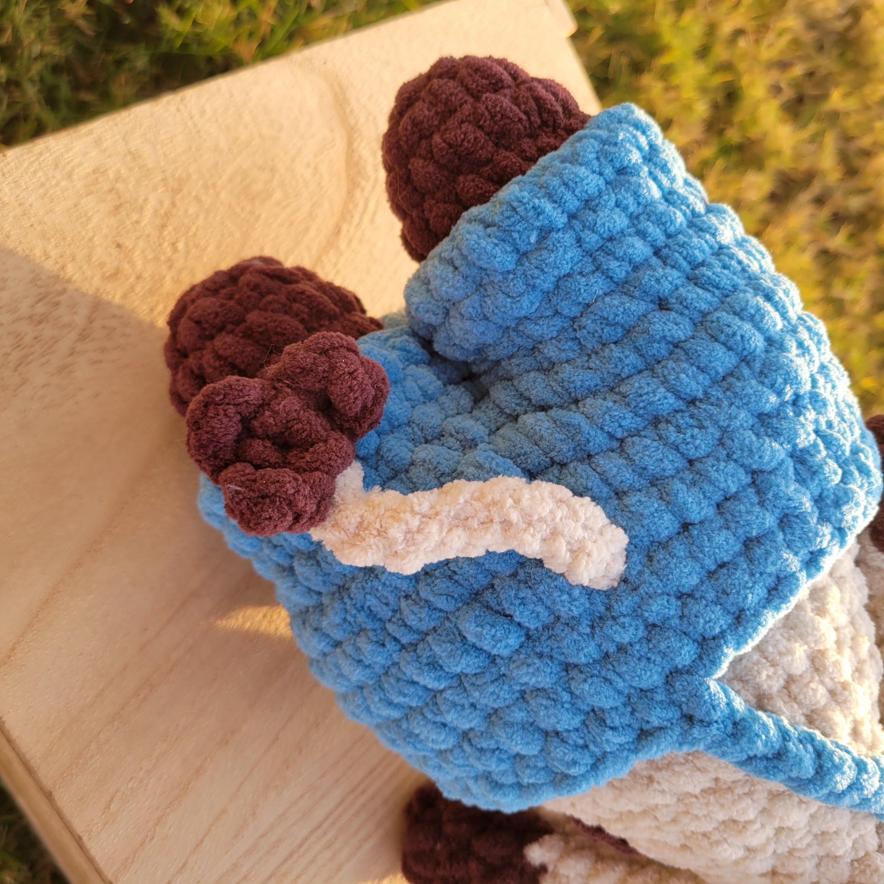 Crochet Big Bull with Blue Jumper - Amigurumi Plush Toy - Farm Stuffed Animal Gift