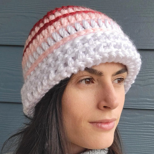 Chunky Knit Crochet Beanie – Warm Acrylic Winter Hat for Her