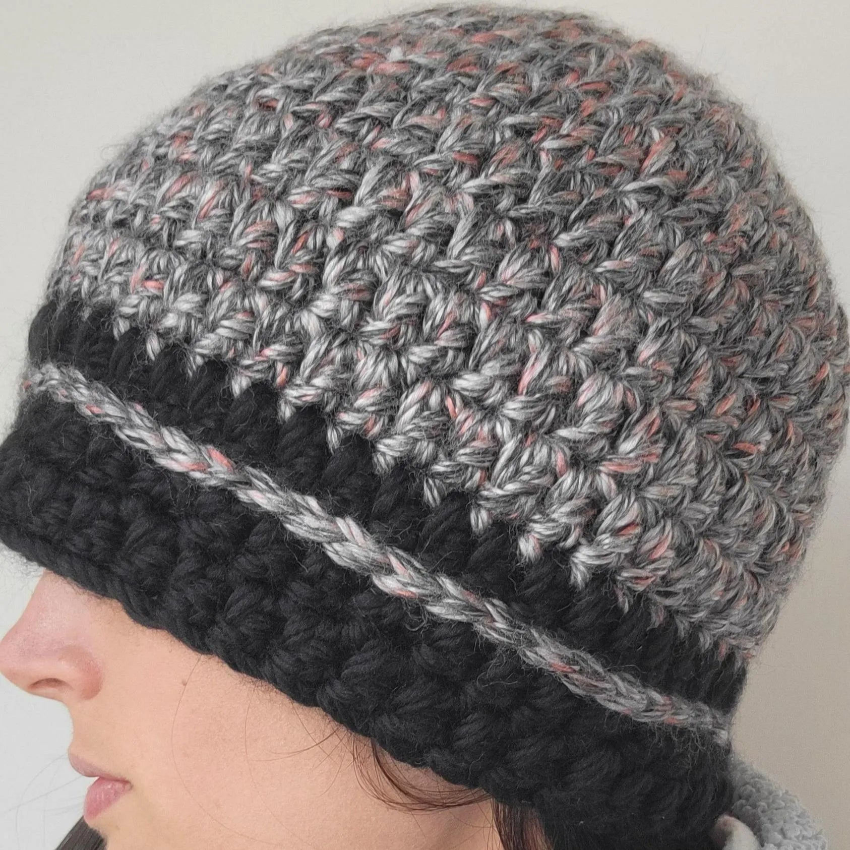Chunky Knit Crochet Beanie – Warm Acrylic Winter Hat for Her