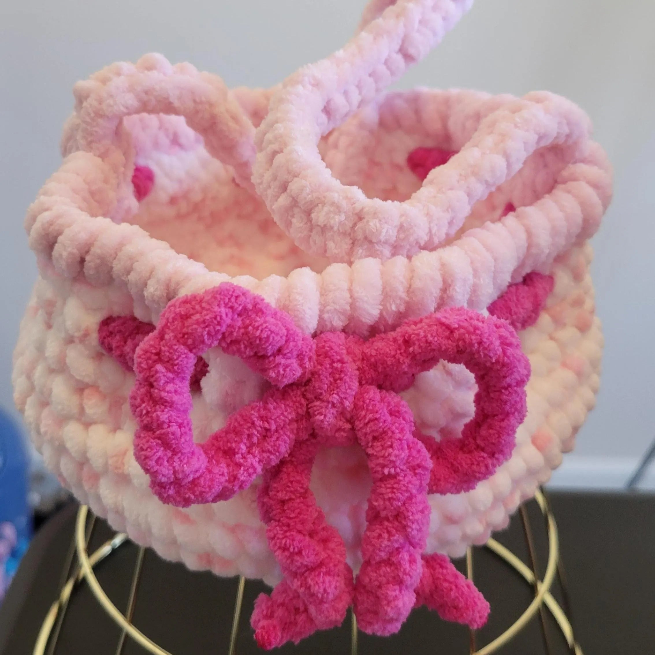 Crochet Basket Pattern: Easy DIY Easter Basket with Bow Design – (PDF Digital Download)
