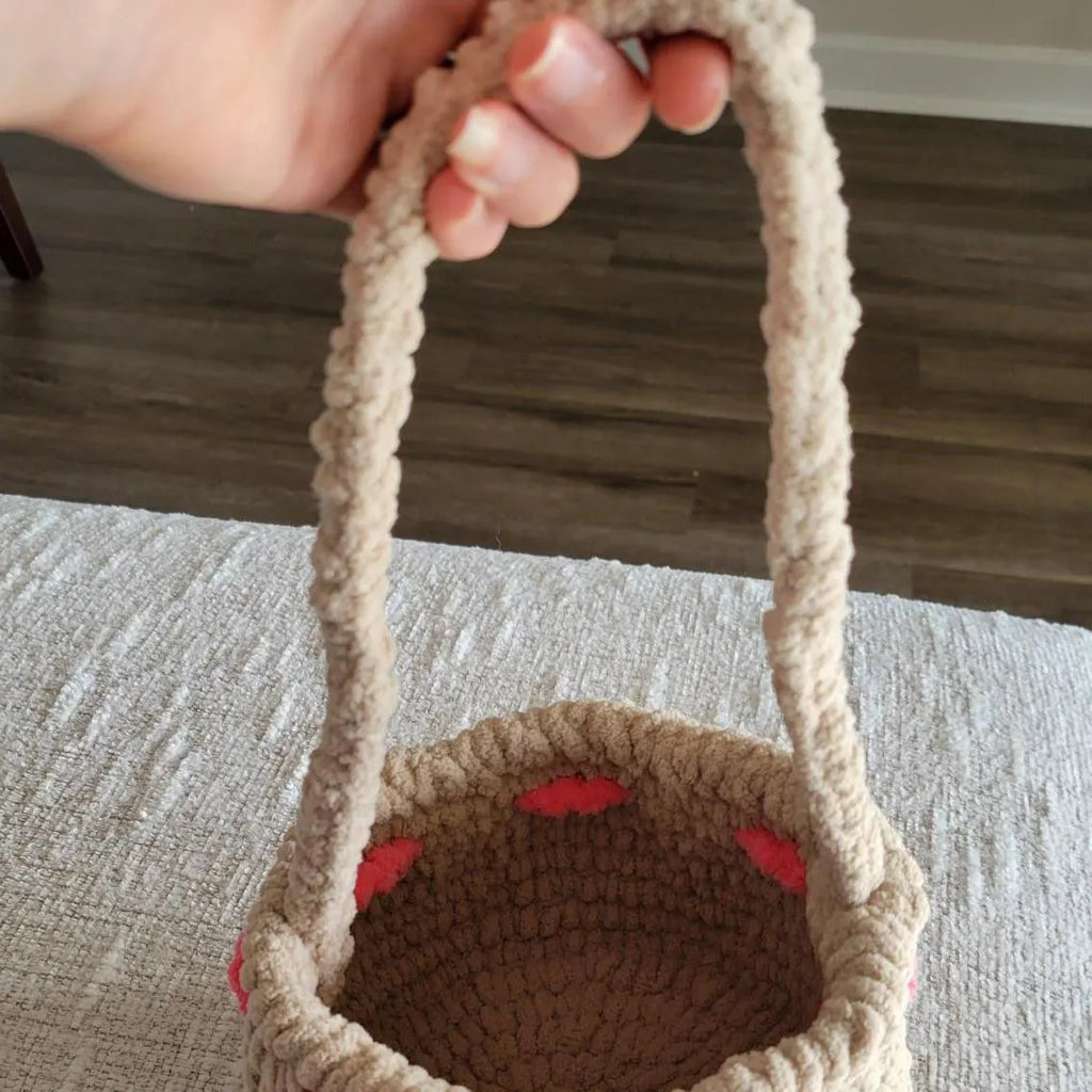 Crochet Basket Pattern: Easy DIY Easter Basket with Bow Design – (PDF Digital Download)
