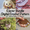 Easter Crochet Pattern Bundle, 4-in-1 Amigurumi PDF, DIY Projects (Digital Download)
