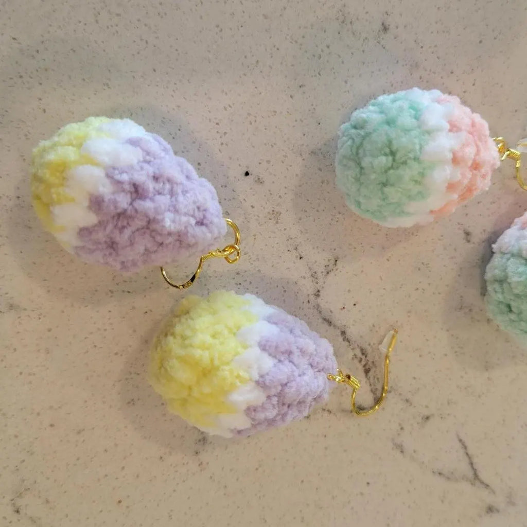 Easter Egg Earrings Crochet Pattern, Mini Amigurumi DIY (PDF Download)