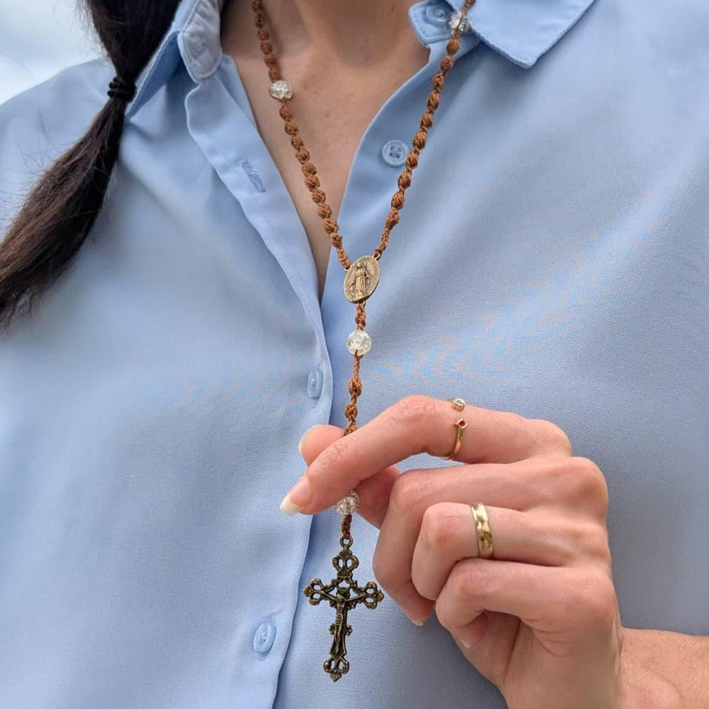 Crochet Rosary Pattern – Handmade Religious DIY Project (PDF Download)