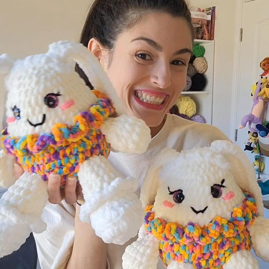 Pompom the Amigurumi Easter Egg Bunny Plush toy - Spring Nursery Decor Gift - Crochet Plushy