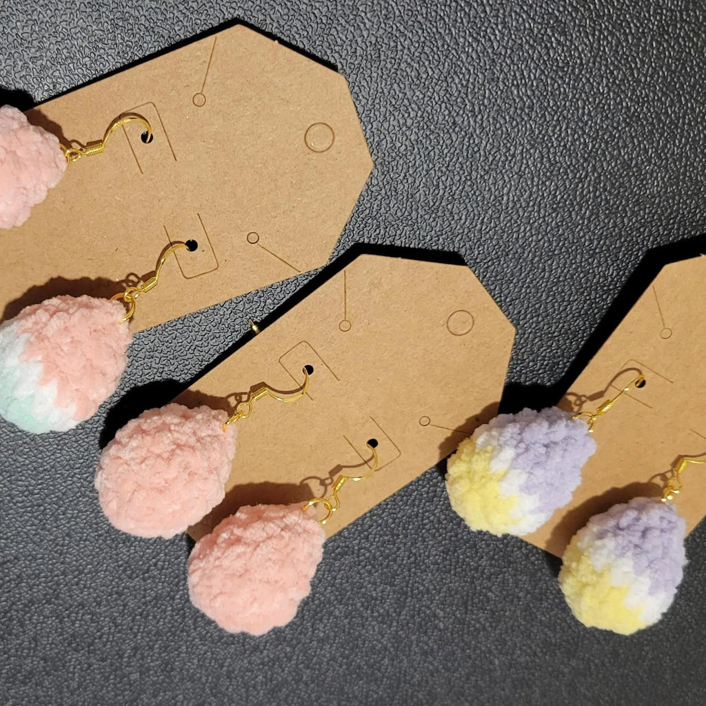 Easter Egg Earrings Crochet Pattern, Mini Amigurumi DIY (PDF Download)