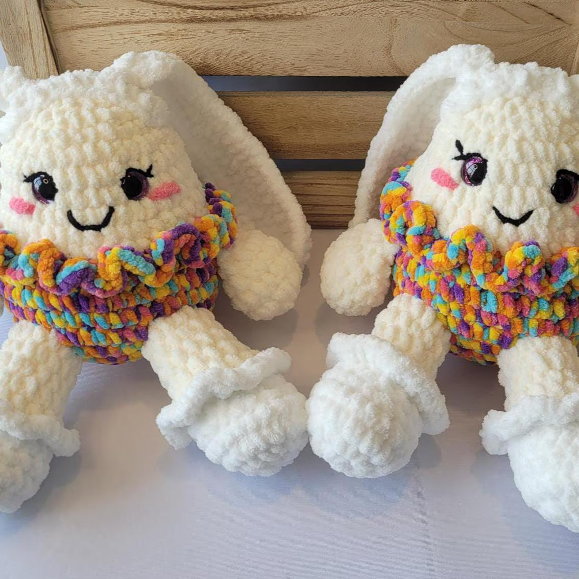 Pompom the Amigurumi Easter Egg Bunny Plush toy - Spring Nursery Decor Gift - Crochet Plushy