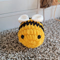 Crochet Bee Plush Toy – Soft Amigurumi Desk Buddy, Nursery Decor
