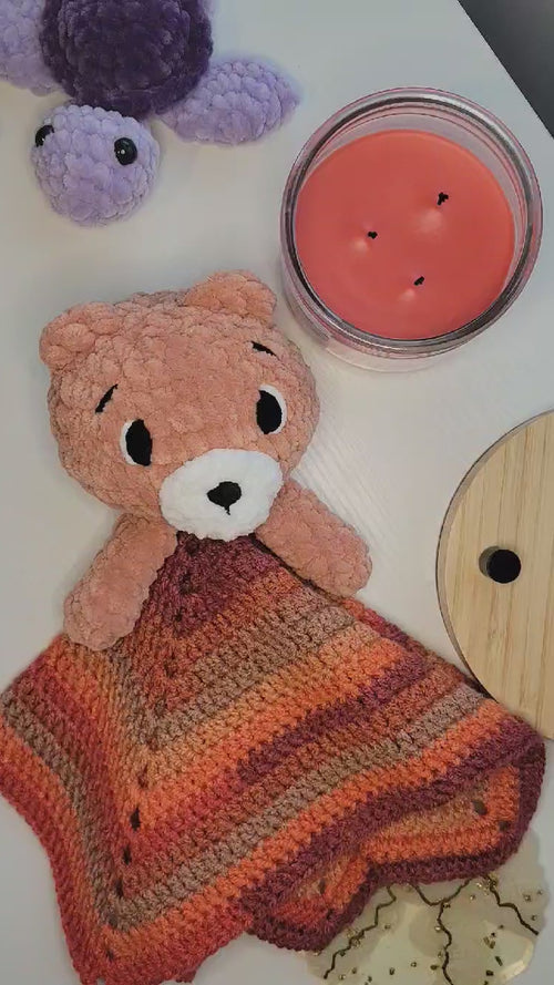 Baby Bear Lovey Blanket Crochet Pattern - Beginner Friendly Digital PDF Download